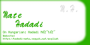 mate hadadi business card